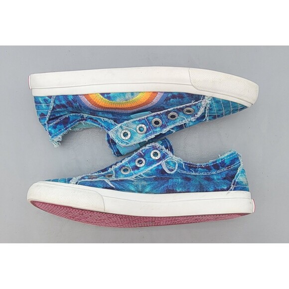 Blowfish Malibu Playwire-F-T Sneakers Blue Tie Dye Size 7 Slip-On - Picture 12 of 13